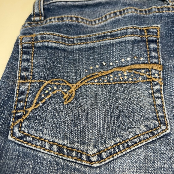 Aura jean denim shorts by women for wrangler Size X Small with spandex - Picture 11 of 12